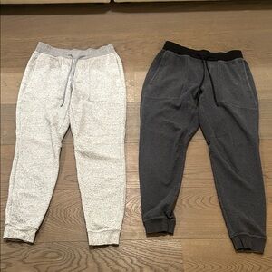 Lululemon Athletica Light Gray and Dark Gray Joggers set of 2 men’s medium
